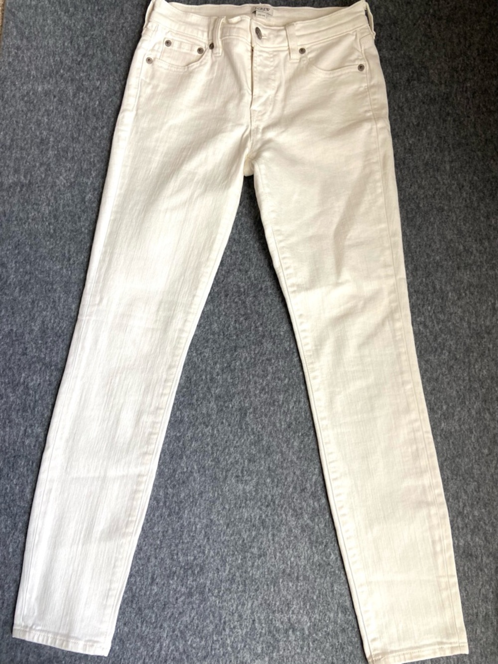 J. Crew Off-White Classic Mid-Rise Skinny Jeans Size 25/28
